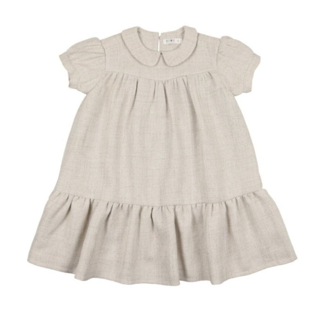 🆕NWT Coco Blanc Oatmeal Peter Pan Woven Dress